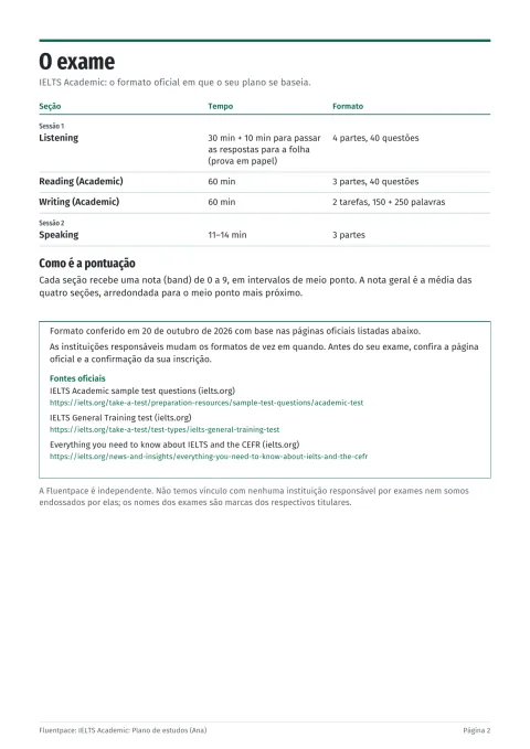 O formato oficial, com a data em que foi conferido